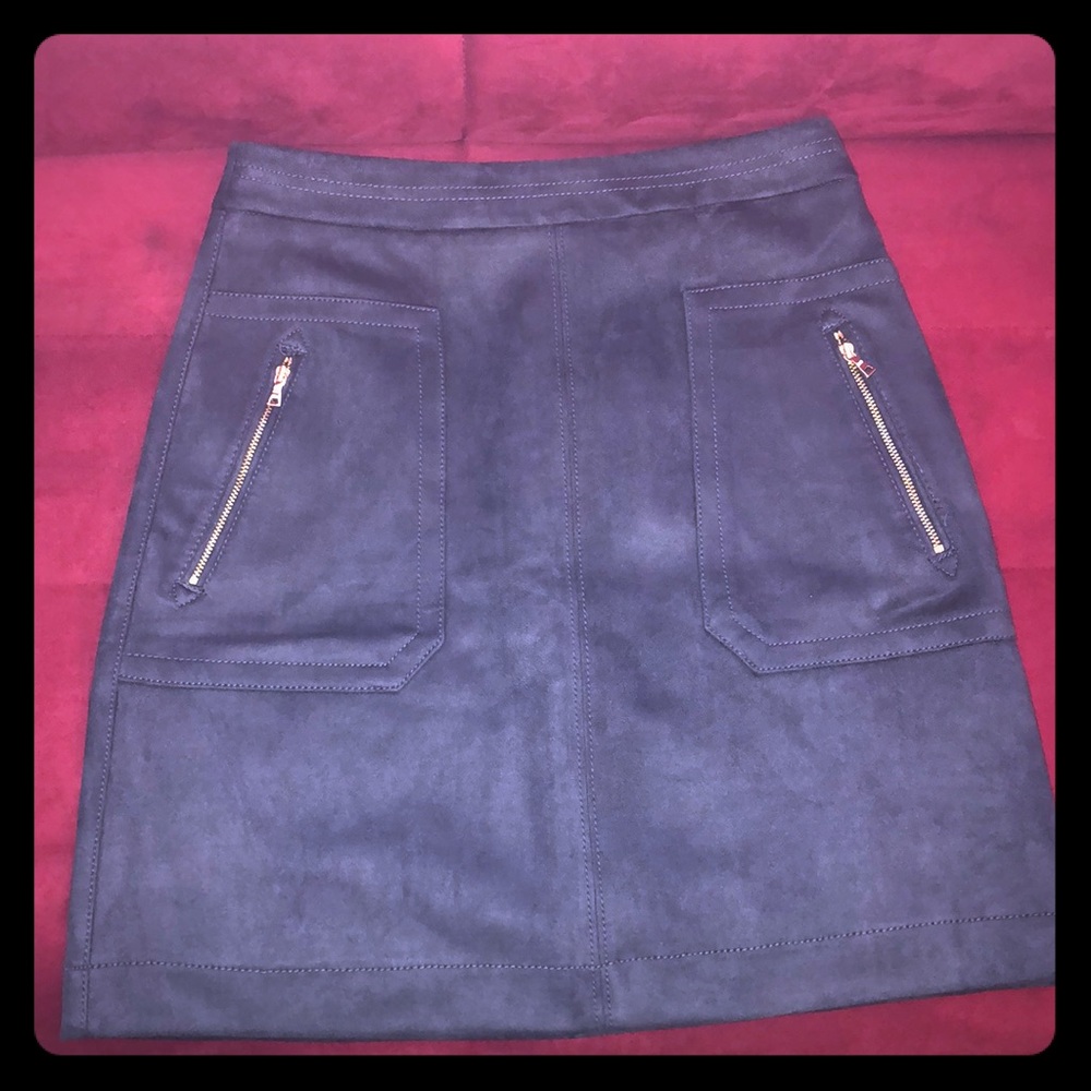 Ann Taylor faux suede skirt